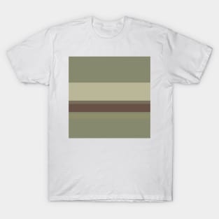 A miraculous brew of Quincy, Pastel Brown, Camouflage Green, Putty and Artichoke stripes. T-Shirt